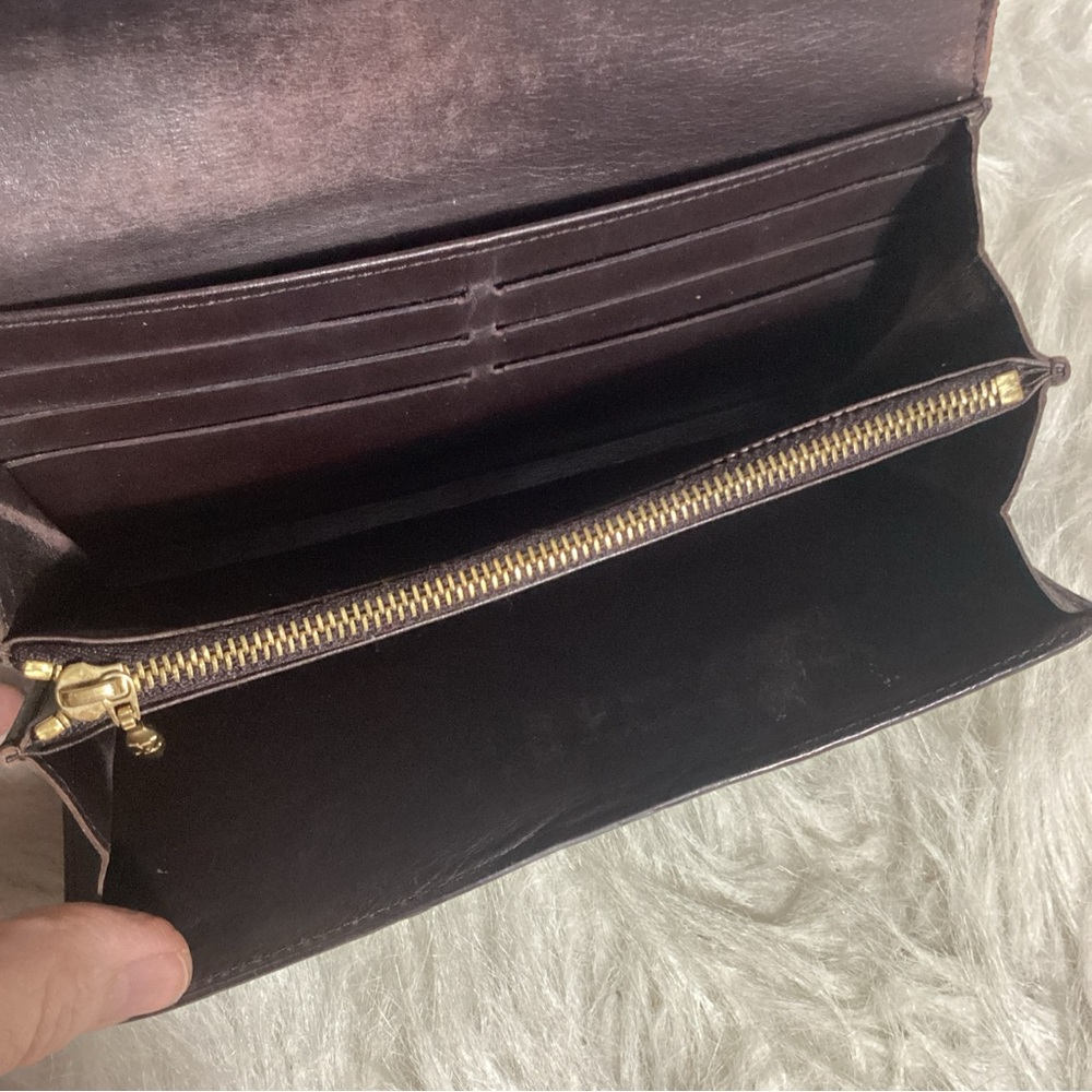 Louis Vuitton Portefeuile Sarah Monogram Vernis Long Wallet Armaranth Color - Picture 10 of 14